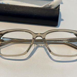 Warby Parker Hughes Wide Smoky Quartz Crystal Frame Only Pre-Used